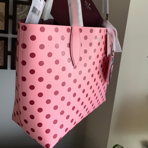 Authentic Kate Spade reversible Leather tote/pouch - Picture 8 of 9